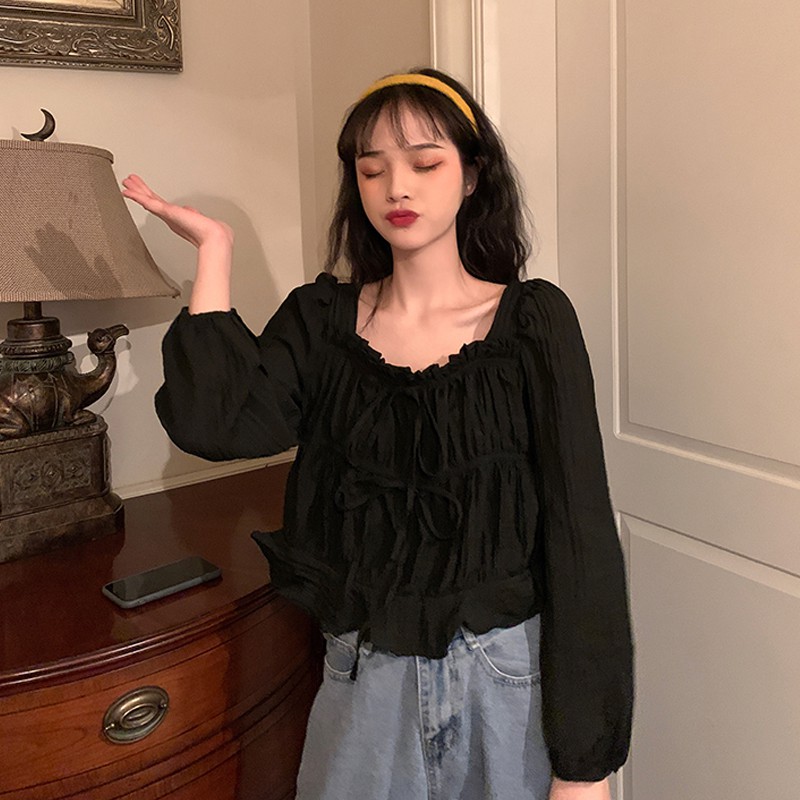 Áo sơ mi trắng nữ cổ vuông