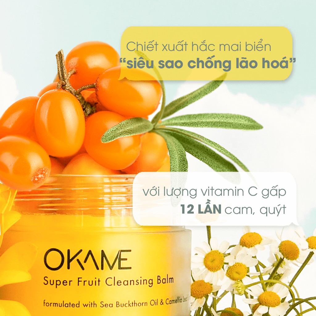 Combo Sáp Tẩy Trang Okame Super Fruit Cleansing Balm 80ml và mini size 7ml | BigBuy360 - bigbuy360.vn