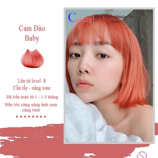 Thuốc nhuộm tóc BABY ORANGE cần dùng thuốc tẩy tóc Chenglovehairs, Chenglovehair