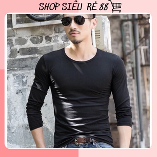 Aó Thun Nam Dài Tay Trơn ôm body nam hot 2020