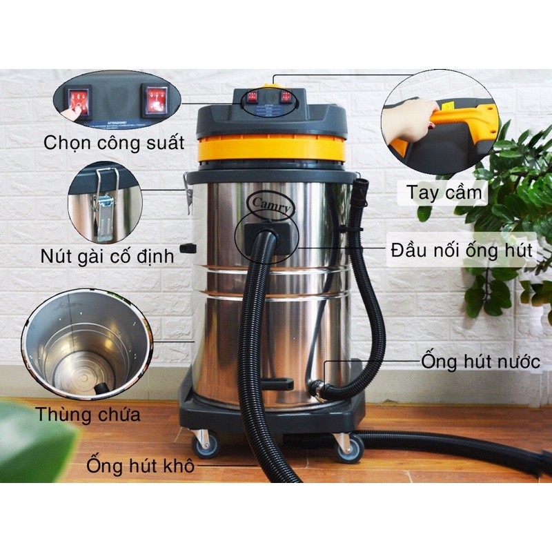 Máy hút bụi công nghiệp Camry  70 lít