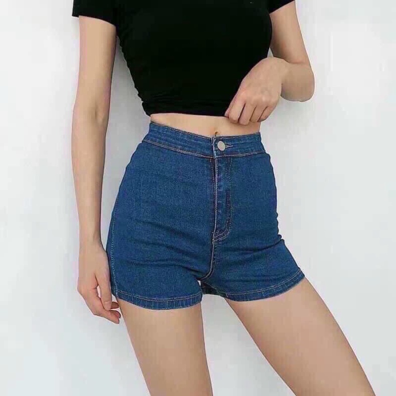 Quần Short Nữ Vải Bò Ống Bó, Quần Short Bò Cạp Cao Ulzzang Hàng Quảng Châu | BigBuy360 - bigbuy360.vn