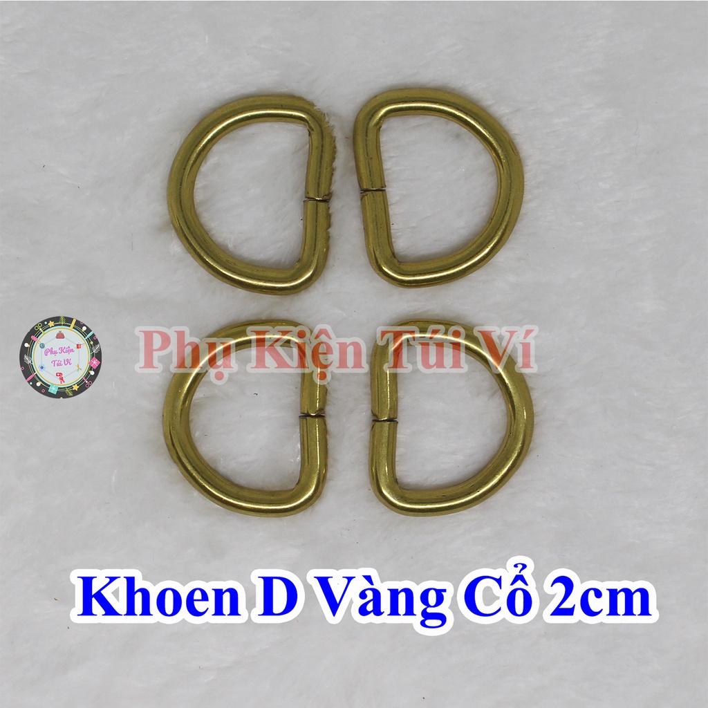 Khoen D vàng cổ 2cm