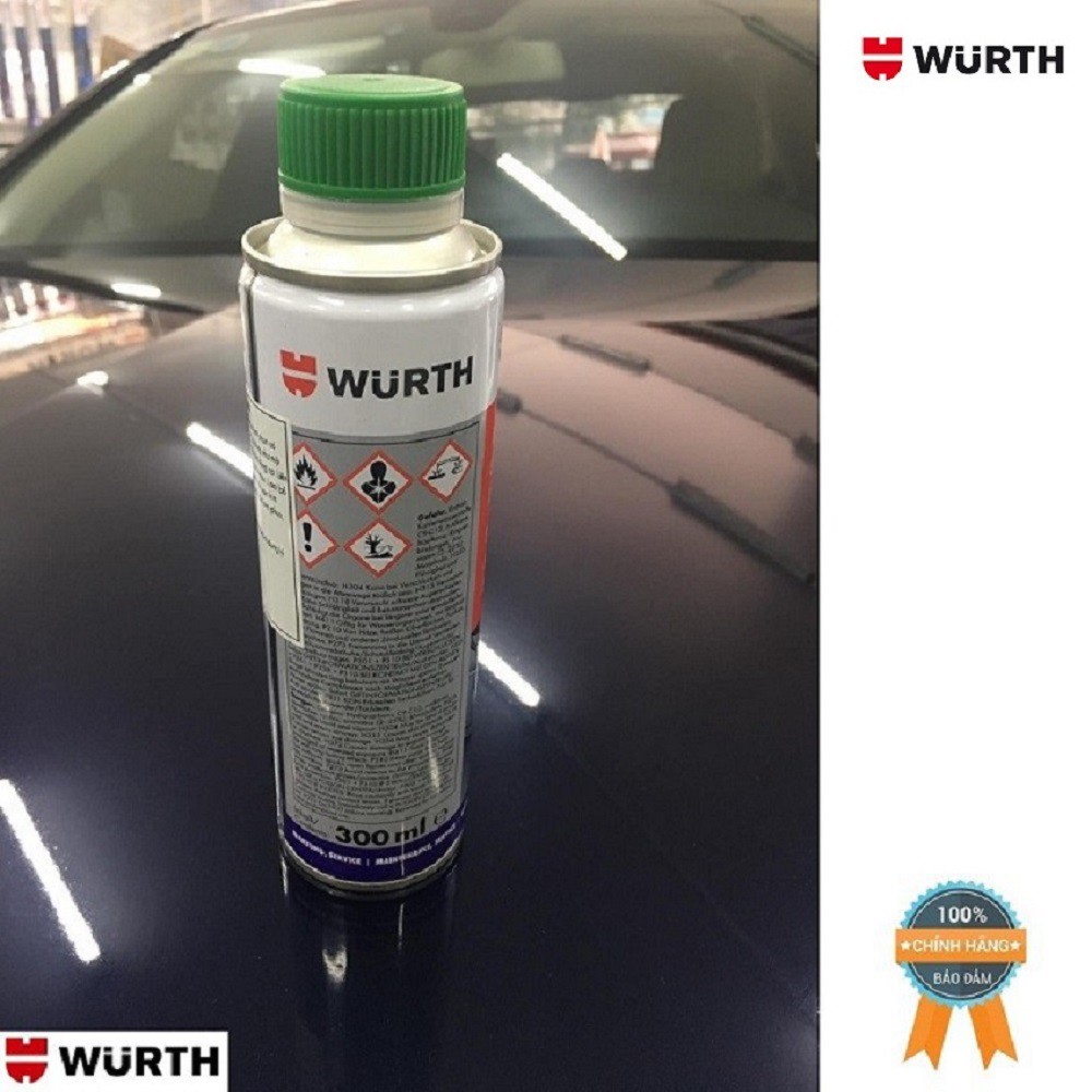 Súc béc xăng Wurth Petrol Injection System Cleaner 300ml 5861111300 Làm sạch hệ thống phun xăng, gia tăng tuổi thọ động.