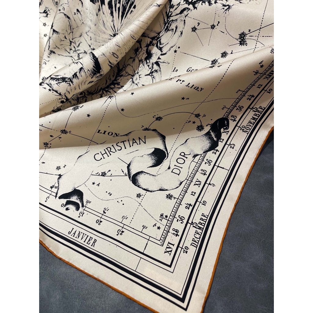 Khăn Quàng Cổ Vuông Bằng Lụa In Họa Tiết Cung Hoàng Đạo Thời Trang 2022 Cho Nữ