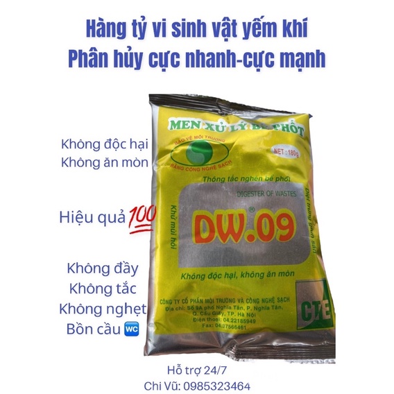 Men Xử Lý Bể Phốt Hầm Cầu Khử Mùi Diệt Trứng Giun Sán Vi Khuẩn DW09