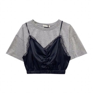 set croptop áo phi bóng rút dây mặc được 2 kiểu (ảnh thật)