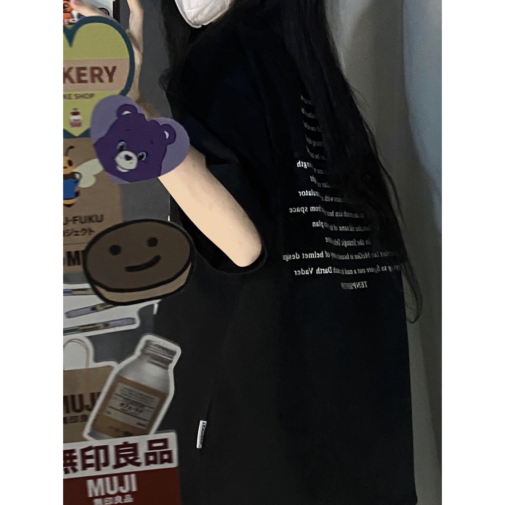 Áo thun ngắn tay dáng rộng Xiaozhainv in họa tiết phong cách hip hop đường phố dành cho nữ | BigBuy360 - bigbuy360.vn