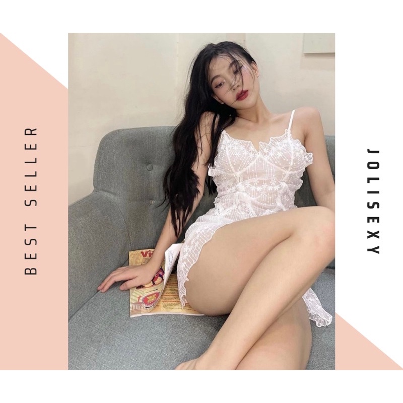 751 Váy Ngủ Voan Cao Cấp 2 Lớp JOLISEXY J751