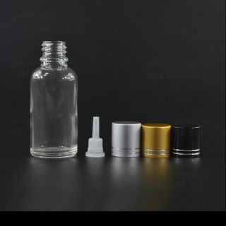 Lọ đựng tinh dầu 10ml đủ bộ (nắp +lót +nhỏ giọt)