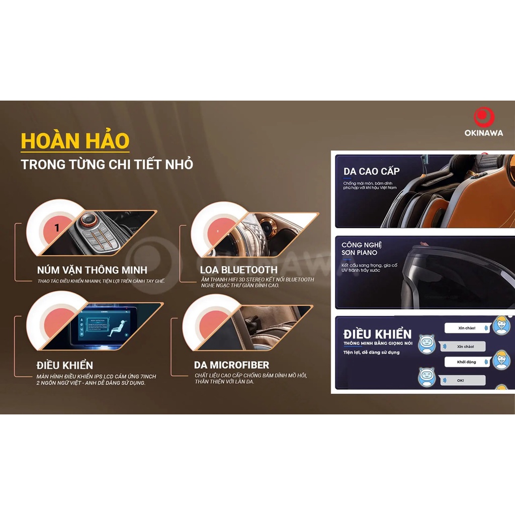 Ghế Massage Cao Cấp Nhật Bản Okinawa OS 936  - Massage 5D