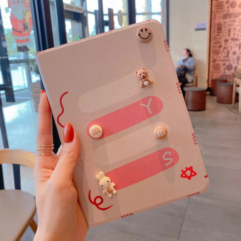 Ốp Máy Tính Bảng In Hình Gấu Hoạt Hình Cho Ipad 2/3/4 Mini 1/2/3/4/5 Air 1/2/3 5/6/7/8th Gen Ipad Air 4 Thế Hệ 9