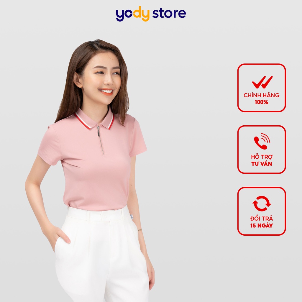 Áo Polo Nữ YODY, Mắt Chim - Thấm Hút, Mềm Mịn, Thoáng Mát, Co Giãn, Độ Bền Tốt - Mã: APN3876