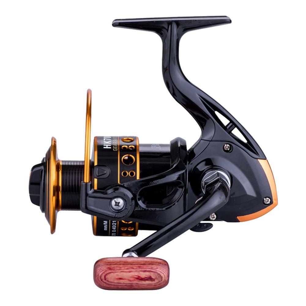 MUVAKO Máy Câu Cá Tay Cầm Bằng Gỗ Chất Lượng Cao