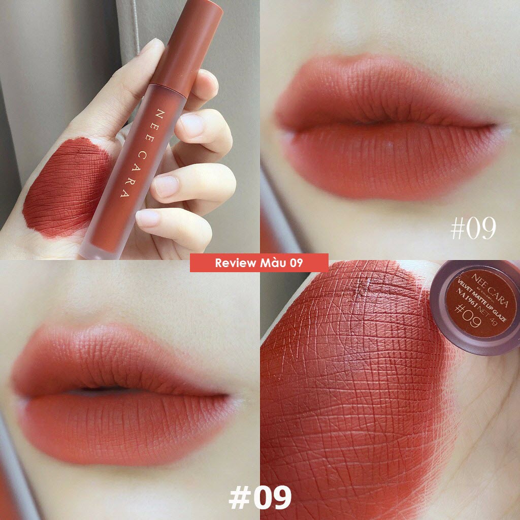 Son Kem Nhung Lì Nee Cara Velvet Matte Lip Glaze NA1961