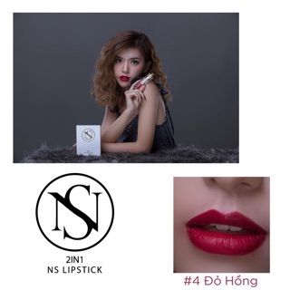 Son Ns lipstick ( son kem) tặng tẩy trang môi
