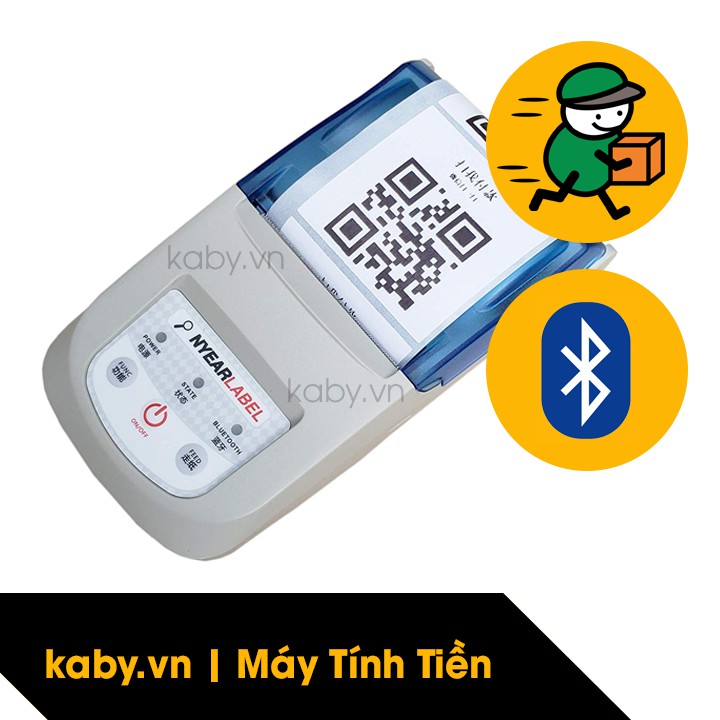 [Có Video] Máy In Tem Mã Vạch Cầm Tay NYEAR LABEL (Máy In Tem GHTK) Bluetooth - KABY.VN