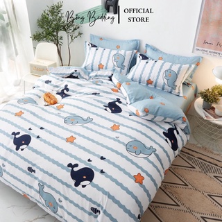 Bộ Chăn Ga Gối Cotton Poly Cá Heo
