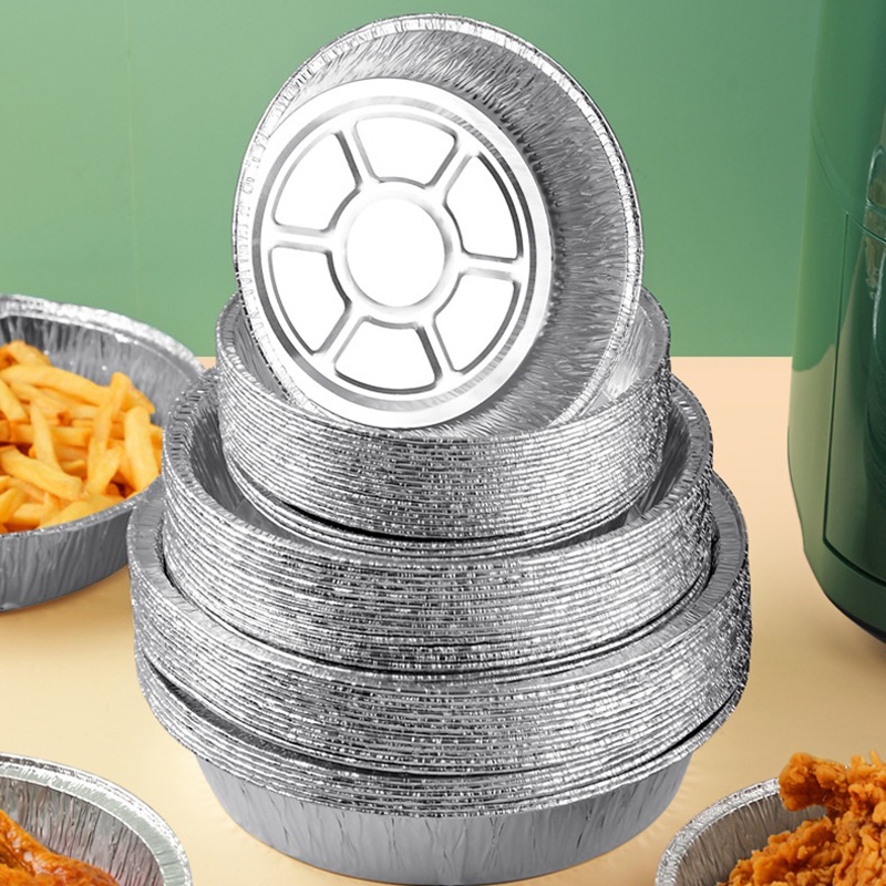 Bộ 10 Khay Thiếc Chống Dính Dầu Dùng Một Lần Cho Nướng BBQ