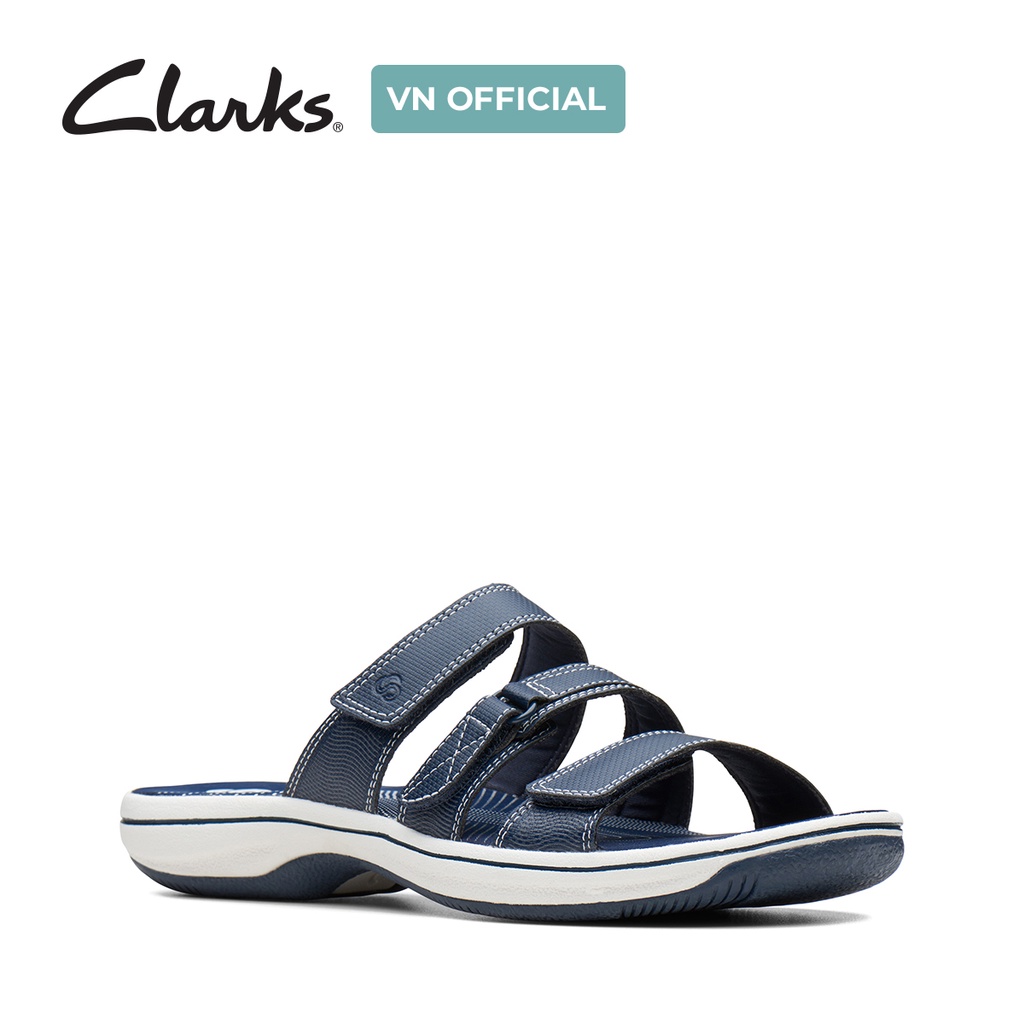 Dép xăng đan chất liệu tổng hợp Nữ CLARKS Brinkley Coast màu Navy