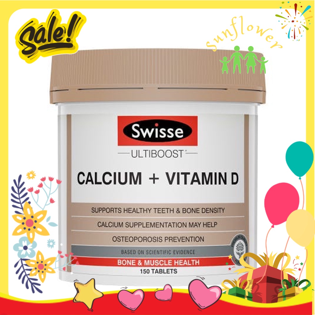 Viên chống loãng xương bổ sung canxi Swisse Calcium Vitamin D 150 viên của Úc