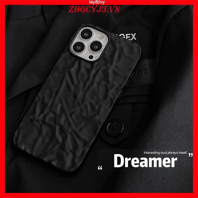 Ốp Điện Thoại Silicon IMD Mềm Họa Tiết Lá Thiếc Đen Hoạt Hình Cho IPhone 7Plus XS XR XSmax 11/12/13 Pro Max