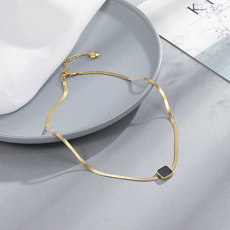 Dây chuyền vòng cổ nữ titan dây mì mặt vuông X7-308 - CAM KẾT KHÔNG GỈ, KHÔNG BAY MÀU - BẢO HÀNH 12 THÁNG