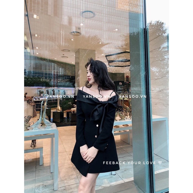 [Mã WAMT1505 giảm 10K đơn 0K] 💙VÁY KIỂU XINH MÀU ĐEN TRỄ VAI DỰ TIỆC - Du lịch - Lễ hội Cực XINH - Full size SML | BigBuy360 - bigbuy360.vn