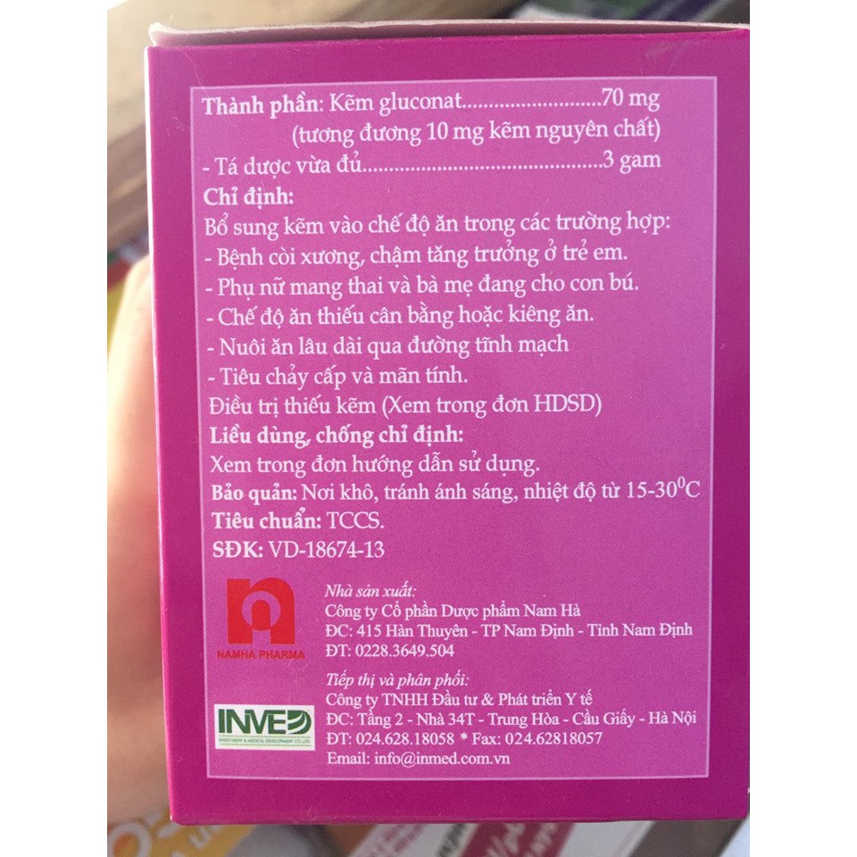 Kẽm ZINC-KID hương dâu cho bé
