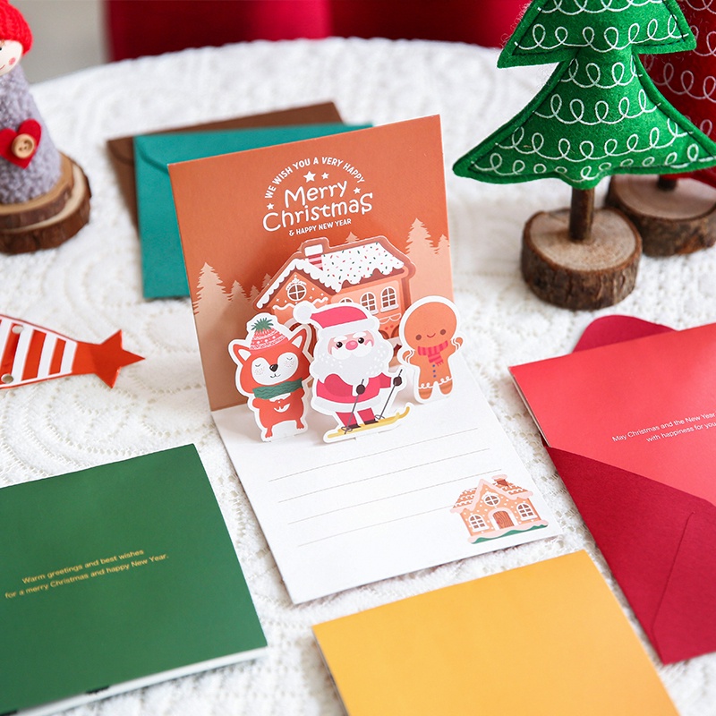 Thiệp giáng sinh 3D X-Mas hình hoạt hình