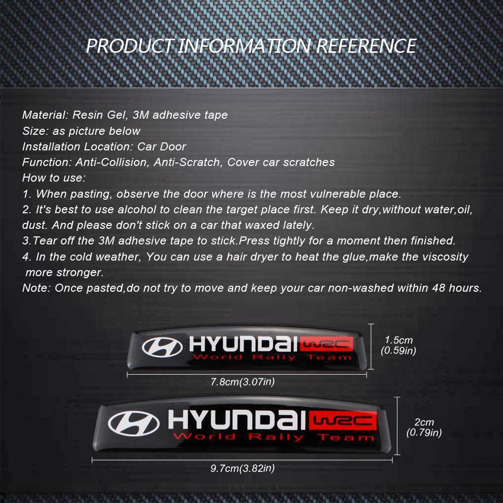 Bộ 4 Miếng Dán Bảo Vệ Viền Cửa Xe Hơi Hyundai Matrix Elantra Getz I10 Atos Tucson Accent Eon