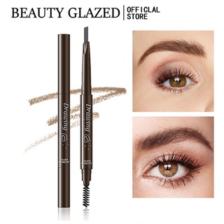 Chì kẻ mày chống thấm nước hai đầu BEAUTY GLAZED Màu sắc tự nhiên lâu trôi Có 5 màu, dễ phối màu