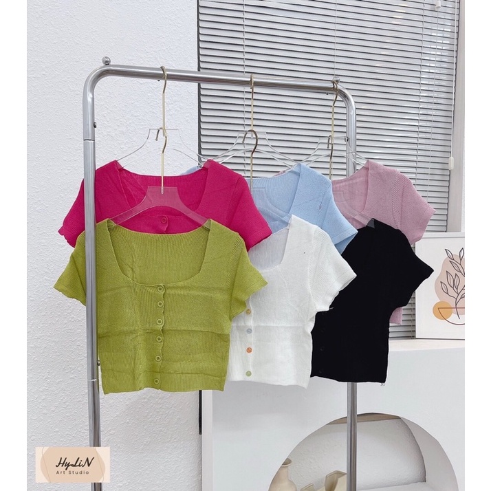 Áo crt cộc tay khuy