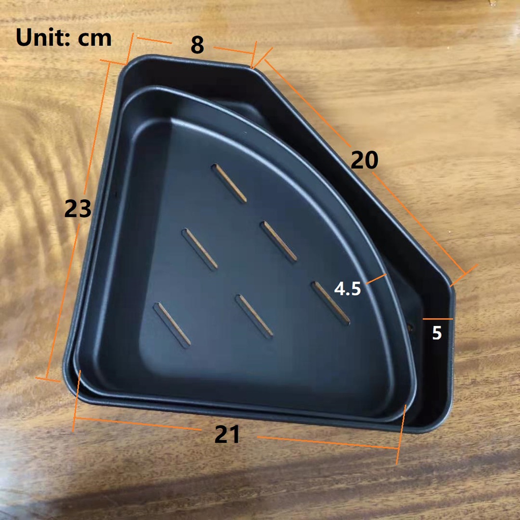 Giá Đựng Đồ Màu Đen Gắn Góc Tường Nhà Tắm/Nhà Bếp