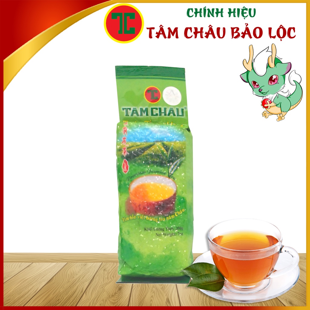 [TÂM CHÂU]05 Gói Trà Lài Bao nhôm Hút chân không 200G - Chính hiệu TÂM CHÂU BẢO LỘC