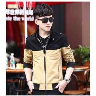 áo khoác nam / Áo khoác kaki 2 lớp phối màu cá tính / phong cách thể thao 2018