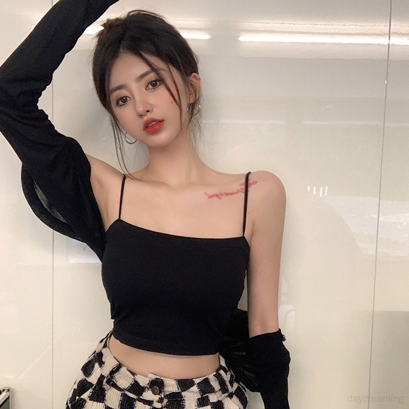 Áo Croptop Hai Dây Màu Sắc Thời Trang Gợi Cảm Cho Nữ