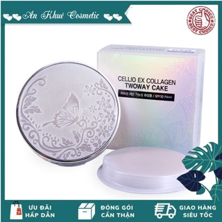 Phấn phủ siêu mịn chống nắng cellio ex collagen twoway cake spf 30 – hàn quốc - tặng kèm 1 lõi