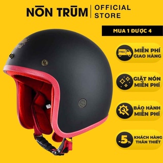 Nón bảo hiểm 3/4 ROYAL M20B đen nhám trơn