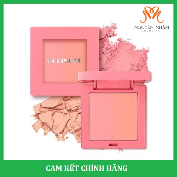 Phấn má hồng Pink Square Dual Color Hàn Quốc