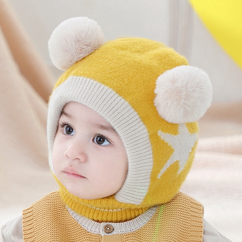 Thick woolen hat, windproof, autumn and winter fashion for children