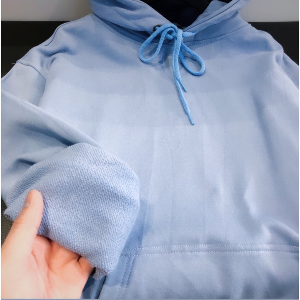 Áo Hoodie Trơn Màu Xanh Biển - Hoodie Blue Basic
