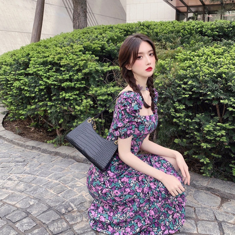 Đầm Tay Phồng Thiết Kế Mới Thời Trang Mùa Hè Theo Phong Cách Hàn Quốc Cho Nữ