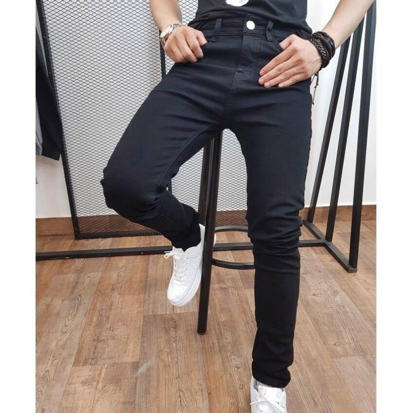 Quần Jeans Nam clowdy.store Rách Gối Chất Jean Cotton Co Giãn Dáng Ôm Thời Trang