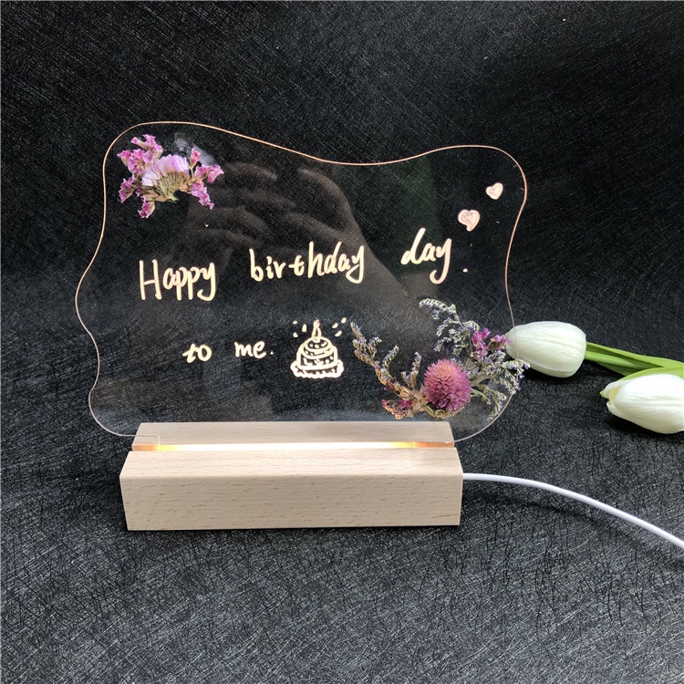 Đế đèn led dài ánh sáng màu vàng ấm bằng gỗ dẻ dai loại siêu đẹp [ chân trời rực rỡ event ]