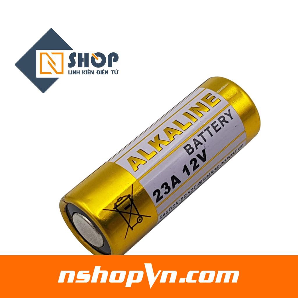 Pin ALKAILINE 12V 23A - 27A thường dùng thay pin cho remote cửa cuốn, remote xe, chuông điện