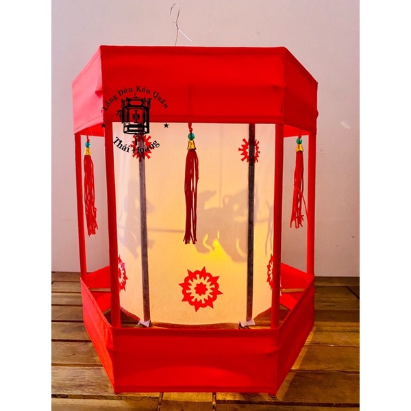 Đèn kéo quân tre vải giấy cao 30cm