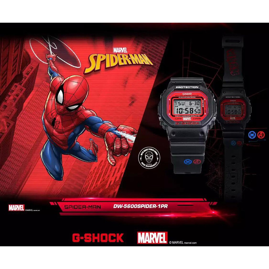 Đồng Hồ Nam Casio Spider Man Full Chức Năng