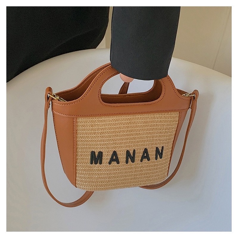 Túi Rơm Đeo Chéo mini Ghép Mảnh Mẫu 2022 Gylb1586
