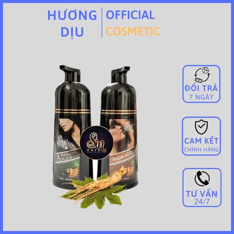 Dầu Gội Đen, Nâu Tóc Sin Hair Chiết Xuất Nhân Sâm Từ Nhật Bản